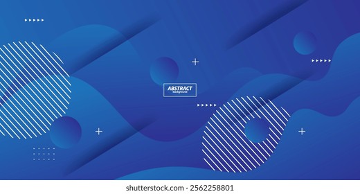 Simple modern futuristic blue wave background with realistic straight lines and shadow pattern design. Vector Eps10