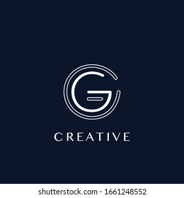 Simple Modern G Letter Logo, Monogram Vector Design Logo Template