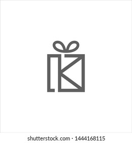 simple and modern gift logos stock design