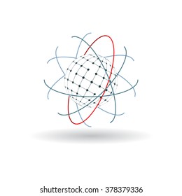 Simple modern globe connections network design, vector illustration