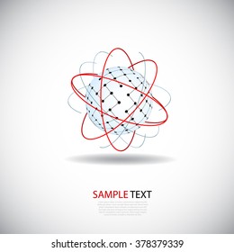 Simple modern globe connections network design, vector illustration