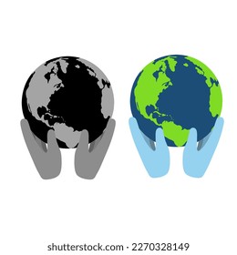 diseño de iconos de globo terráqueo moderno