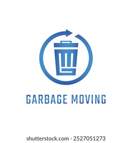 Simple and modern GM trash can letter logo vector. Suitable for environmental industries and so on.