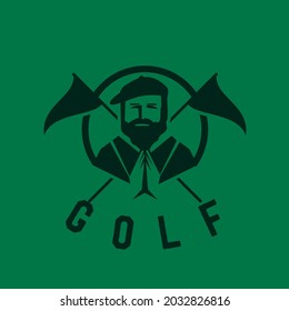 Simple Modern Golf Master Logo Pro Design Vector Template Illustrations