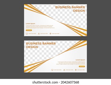 plantilla de diseño de banners empresariales de degradado simple