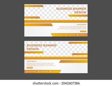 plantilla de diseño de banners empresariales de degradado simple