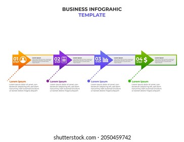 simple modern gradient business infographic design template. 