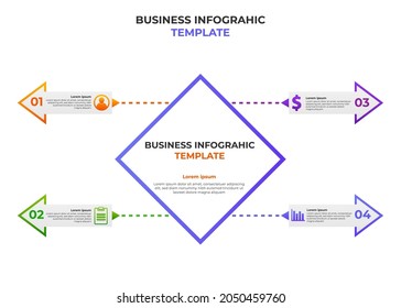 simple modern gradient business infographic design template. 