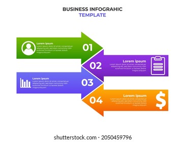 simple modern gradient business infographic design template. 