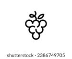 simple modern grape logo design