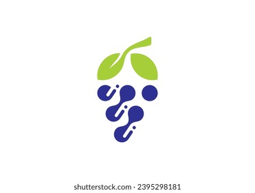 simple modern grape logo design