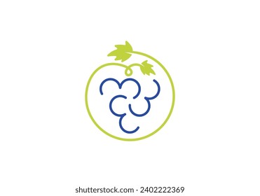 simple modern grape logo design	
