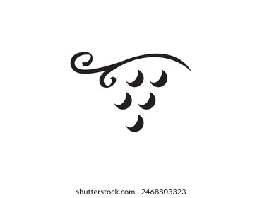 simple modern grape logo design 