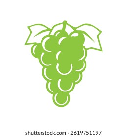  Diseño moderno simple del logotipo de la uva