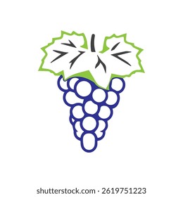  Simples moderno design de logotipo de uva