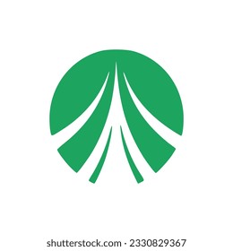 simple modern green mountain logo vector illustration template design