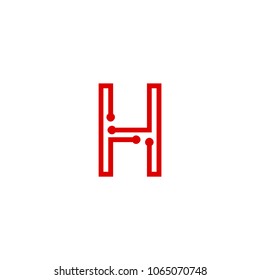 simple and modern h logo