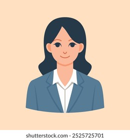 Simples e moderno meio corpo de mulher de negócios vetor, ilustração de vetor plano de pessoas de negócios perfeito para projeto de negócios necessário