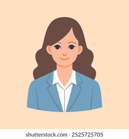 Simple and modern half body of business woman vector, business people flat vector illustration perfect for business project needed