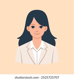 Simples e moderno meio corpo de mulher de negócios vetor, ilustração de vetor plano de pessoas de negócios perfeito para projeto de negócios necessário