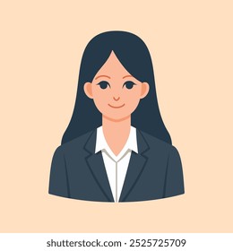 Simples e moderno meio corpo de mulher de negócios vetor, ilustração de vetor plano de pessoas de negócios perfeito para projeto de negócios necessário