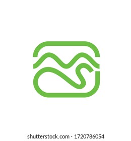 a simple and modern hamburger logo