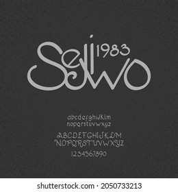 Simple modern hand writes alphabet fonts. Typography technology, digital, future creative font. vector illustration