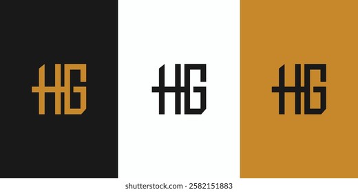 Simple and modern HG logo design 	