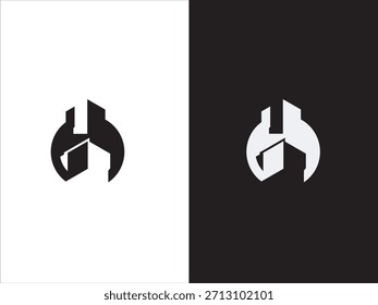 einfaches und modernes Zuhause, bauen, Labor-Logo Design-Vorlagenelemente