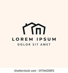 Simple modern home and house logo icon