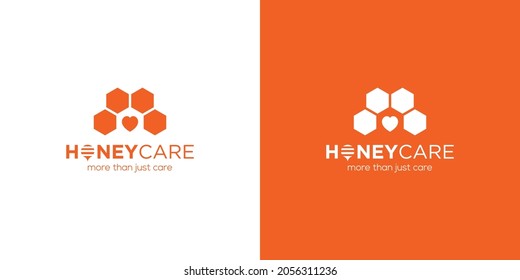 Simple and modern honey care logo design 2