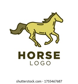 Simple and Modern Horse logo or icon sign template design for versatile 
business and company