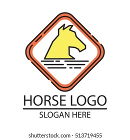 Simple modern horse logo for your stable. 
