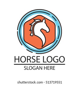 Simple modern horse logo for your stable. 