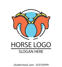 Simple modern horse logo for your stable. 