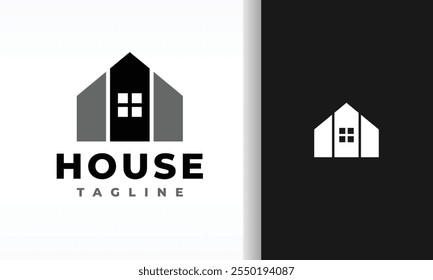 the simple modern house logo