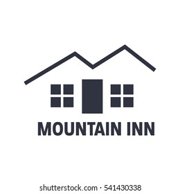 Simple modern House logo with negative space and hidden message logo concept