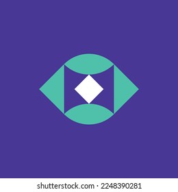simple, modern and iconic eye symbol logo