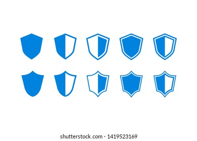 simple and modern illustration blue shield.