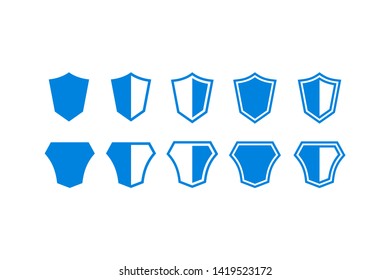 simple and modern illustration blue shield.