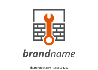 Simple and modern illustration logo for construction / buildings.