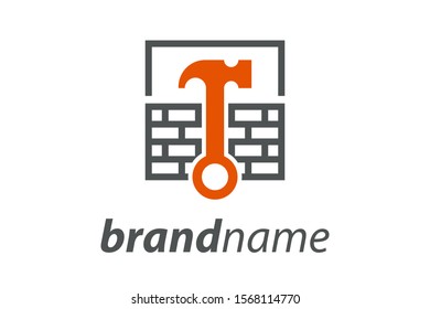 Simple and modern illustration logo for construction / buildings.