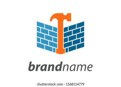 Simple and modern illustration logo for construction / buildings.