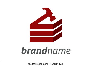 Simple and modern illustration logo for construction / buildings.