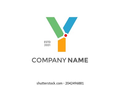 Simple and Modern illustration logo design initial Y Maps.