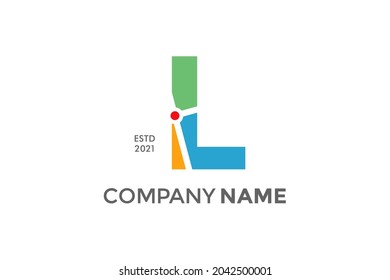 Simple and Modern illustration logo design initial L Maps.