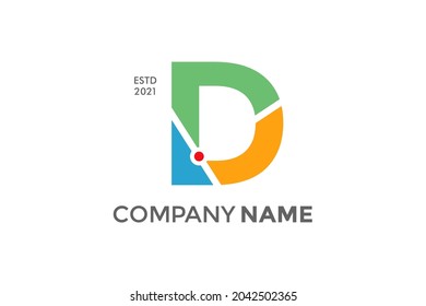 Simple and Modern illustration logo design initial D Maps.