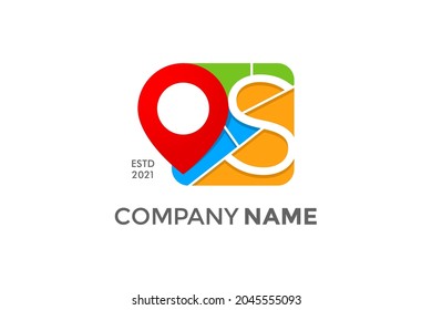 Simple and Modern illustration logo design initial S City Maps.