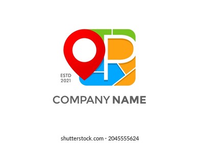 Einfache und moderne Illustration Logo Design erste P City Maps.