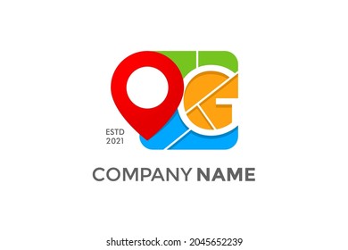 Simple and Modern illustration logo design initial G City Maps.